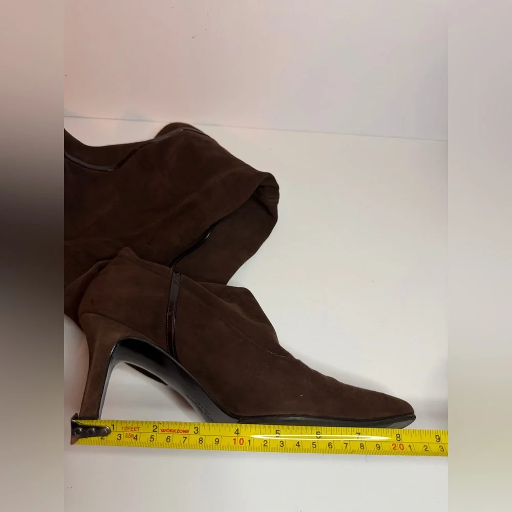 Salvatore Ferragamo Brown Suede Over-the-Knee Boots Size 38